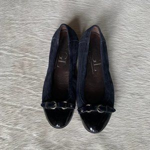 Navy AGL Cap Toe Flats - sz 7.5